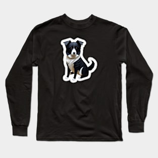 Border Collie Origami Long Sleeve T-Shirt